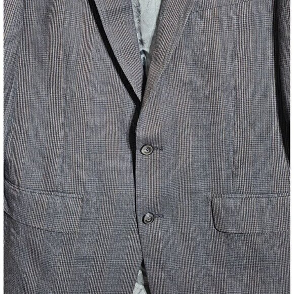 Nino Cerruti Rue Royale blue gray check blazer 38R Waist - Picture 8 of 9